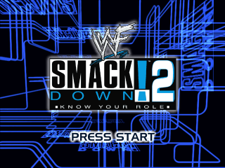WWF Smackdown 2: Know Your Role title screen for Playstation